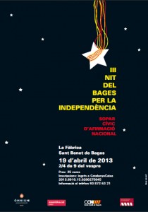 Cartell  III Nit del Bages per la independència
