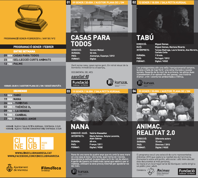 CINECLUB gener-febrer 2014