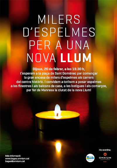 Milers d’espelmes per a una NOVA LLUM